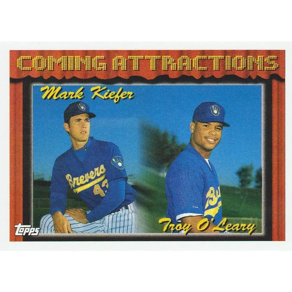 1994 Topps Mark Kiefer / Troy O'Leary CA, RC # 770 Milwaukee Brewers